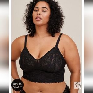 Torrid Curves Unlined Lace Crop Bralette